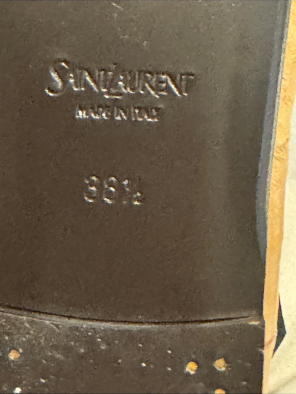 Saint Laurent Tan Eel Leather Backless Penny Loafer Slide - Picture 12 of 15